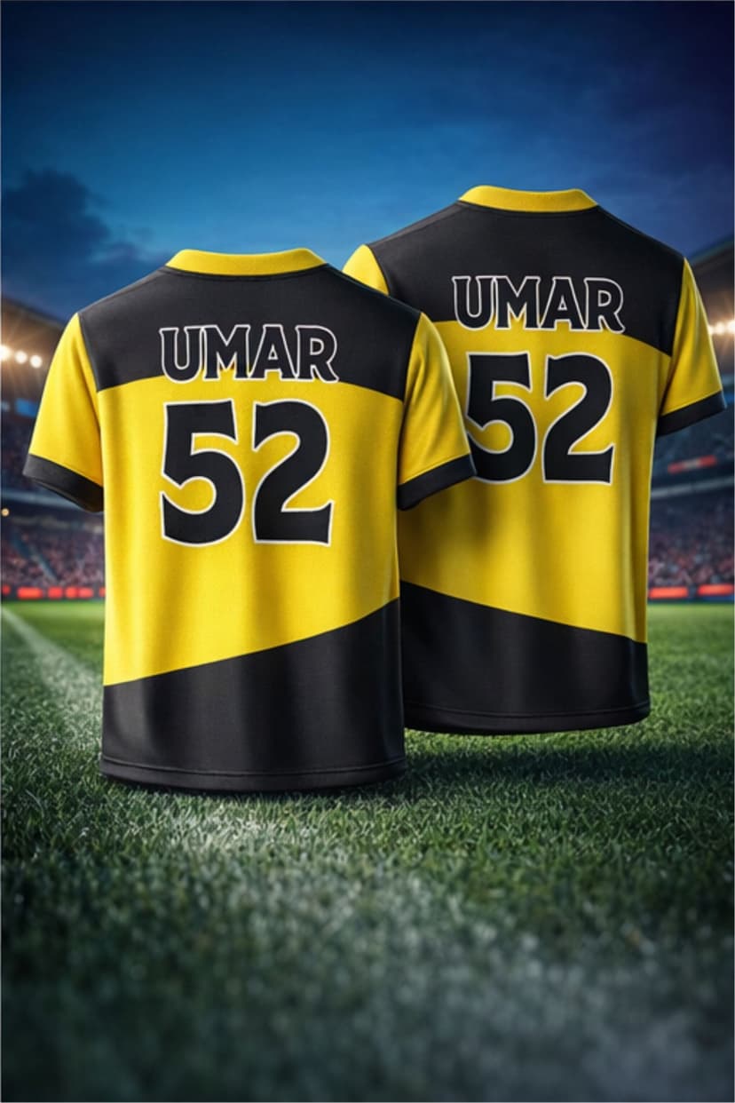 Team Jersey — Yellow & Black Duo Tone