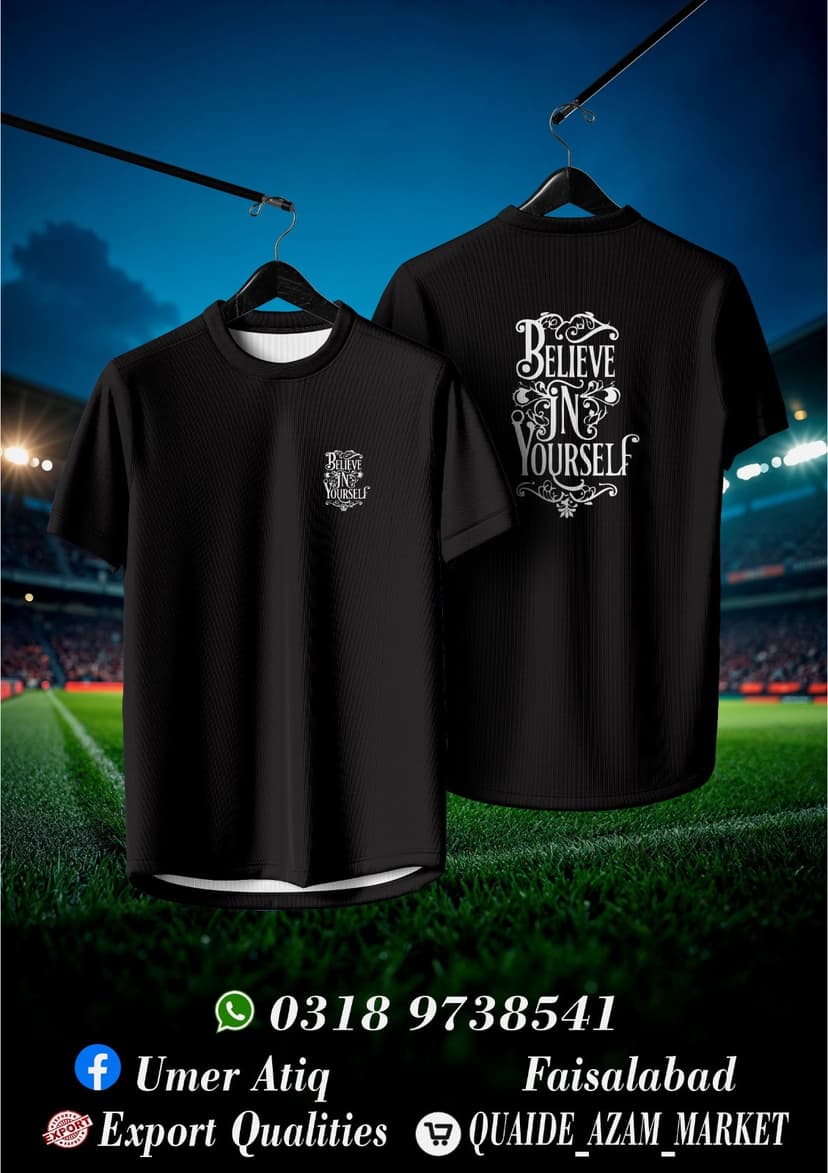 Team Jersey — Black Motivational Print