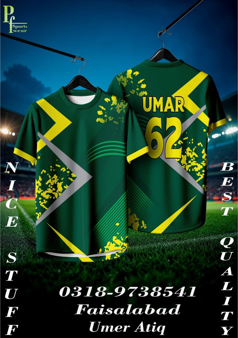 Team Jersey — Green & Yellow Splash